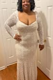 Absolutely loved my dress! Glad I purchased a 2X instead of the 3X recommended by the size calculator as I like for dress to fit snug for this mermaid style dress! - Nadine M.