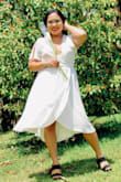 I absolutely love this white wrap dress. The quality is amazing, and you can easily adjust it to your needs. So happy to have invested in this one. - Rachel B.