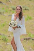 I ordered this dress for my elopement at the end of July last year. We were at a very high elevation, about 10,000ft, so it was hot to say the least. This dress not only made me feel like the most beautiful forest creature that J.R.R Tolkien could ever dream of but it was SO comfortable. I saw all the photos that other women had posted and they all looked like dimes, so I figured I'd try it on. 
I tried on this dress and IMMEDIATELY knew it was the dress Id marry the love of my life in. Lulus has never disappointed me in their quality and this dress exceeded any expectations that I had. I messaged them directly with my measurements to find out which size would be best and got feedback so quick that this dress was purchased a mere ten minutes after finding it. - Jody H.