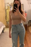 Great too for high-waisted pants. Something I don't usually wear but it is really flattering and a fun going out top. - Emily K.