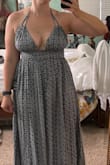 Looking for a dress for a breastfeeding photo shoot so I need easy access to my boobs. This dress is a bit small for my boobs but will probably fit fine once I stop breastfeeding. It's very forgiving at the tummy and hips. - Sarah G.