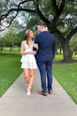 I had to get a dress last minute for my engagement shoot and I took a chance on this one. I cannot stress this enough if you are thinking about getting this dress do it! It's so gorgeous! I am wearing a M and it fit like a glove - Alexandra L.