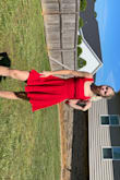 This dress is too cute. It's one of those dresses that you can dress up or down depending on the occasion. It's made with a good material that doesn't feel cheap & the length is perfect. Not too short & not too long. Definitely, a dress that I will wear more than once. - Lexus S.