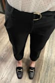 I have bad feet and need arch support or my feet ache. I can wear these to work (even though I sit a lot there) and bc they have a slight heel, it gives a little arch support. My feet get hot even with a toe sock cover thing but for a mule these are great. I wear 7 or 7.5 depending on how wide the shoe is and per the brand. I ordered in both sizes and can wear the 7 without my heel hanging off the back. - Erin D.