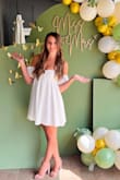 I bought this as a back up dress and it was so cute and flattering I ended up wearing it instead of my original pick. It fit super well and was super flattering. It was snug enough that it wouldn't shift but not too tight.
Would recommend to everyone - Sierra M.