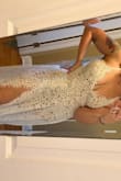 The straps do not change and the dress is very long. I looked sexy but it was just too sexy for my wedding day. - Kaitlin B.