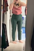I tried them on and 1: the material doesn't feel nice. I assumed it would be more like a standard khaki material (I forgot to review the fabric ahead of time) but it was thin and felt like a lot of polyester with no lining. I recently sized up in all my clothes and am now a size 8, and I just felt like a lumpy marshmallow in these pants, the shape wasn't very flattering. Luckily returns are easy! - Kelly R.