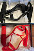 Black fits true to size but the red is significantly smaller. Love them either way. - Courtney C.