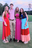 This pink outfit is so lovely! The skirt is super long, which is helpful if you're on the long-legged side. I wore this to my son's graduation celebration. We sat outside in the Georgia heat, and the fabric was cool and breathable. Glad I bought it! - Bree S.