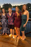 I wore this to celebrate passing our nursing exams and felt sexy and successful. Love the color and the big ruffle thing on top. - Samantha H.