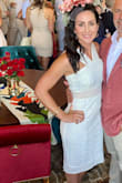 This dress was a perfect fit! Wore to a derby party and got tons of compliments.  Great quality and no shifting up and down of material. Also washed amazing with no need for dry clean - Amanda D.
