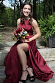 True to color and so comfortable. Elegant, yet fun to wear and easy to dance in. Needed to be hemmed but was easy to do. Be sure to measure yourself and follow the chart to order the right side. The adjustable straps were spot on too! We also took the slit up just a little higher to make the leg pop! - Marla K.