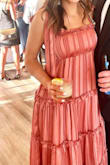 I loved this dress! I'm usually a medium but they only had small. With it being flowy I figured small would work! I loved it and got so many compliments - Jordan D.