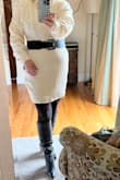 Doesn't look like much at first but it's very flattering once it's on. Looks better than I expected. Got it because it was on sale. Definitely worth it. Runs right on. - Patricia T.