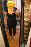 Fits great!!! Was super nervous cause I haven't worn a body suit in forever. The piping at the top adds some needed structure! Def a buy! - Kasey J.