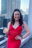 I love the color and fabric of this dress! Great quality and perfect for girls night out. - Karen H.