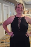 I absolutely love this dress. I just wore it to a Gala and got so many compliments! I would buy it again and again. Material is well made and it flows so nicely when I walk. Very flattering with a larger bust and the open back still works with a strapless bra if the band sits low. - Kira W.