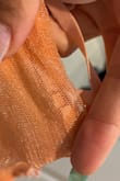 The dress is beautiful, comfy, and fits great. As soon as I put it on I noticed rips in the dress beneath the mesh. There were rips in the middle and by both the straps. Bummed because it got so nice but I ultimately had to send it back due to poor quality. - Gaby A.