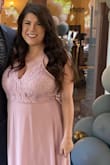 I gave birth to my first baby 3 weeks before a wedding I had to attend. I looked everywhere online to find a dress that will fit my now larger, engorged boobs! I needed a dress that would allow room for them to engorge and be able to slip it to off to pump! After hours of looking, I came across this dress. After studying it long enough I bought it. When trying it on, it fit perfectly! It supported my breast and was flattering in the midsection. Wearing it to the wedding I felt very confident. It was the perfect dress to wear while in my new transition as a new mom.
I got a size XL to support my breast. It was a little loose in the midsection but that was better anyway. Thank you Lulus! - Courtney A.