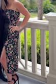 I received so many compliments on this dress. It's made of great quality and fits me perfectly. Order down in size as it runs big around the waist and tighter around the bust area. I didn't have to keep pulling it up all night like I normally do with strapless dresses! - Jamie D.