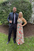 This dress is gorgeous in person. High quality. Had to have it hemmed but worth it to do so. I wore it for a fall outdoor wedding and received many compliments. Also was able to get away with not wearing a bra since it was snug up top. - Kevin H.