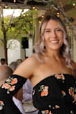I wore this to a wedding and was really happy I did. The fabric was nice and breathable and it fit well, not to mention affordable. There was mention of the arms making it difficult to move around in this one in other reviews. I will say yes, your range of motion is limited when putting your arms up, but it didn't feel like a big deal. Except when one sleeve ripped away from the body of the dress when I quickly put my arm up. I just threw it back on my arm bc it's elastic, and wore it detached the rest of the night, with a few laughs bc it kept falling down haha. But honestly, it was funnier to me than a huge headache. Still looked cute. You can see it detached in one of my photos. - Chelsea M.