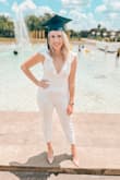 I loved this so much! I'm typically an L in Lulus clothing, but the white L was sold out. So as a tall girl, I went with an XL and boy was I wrong. There was a great stretch and fantastic material so the M was perfect. This was for graduation and I could not love this more. It's a great crop for us tall ladies and the V neck cut was just so flattering. Also.... I wore no undergarments for this. It was weird because it was thin enough to see the panty line BUT there are two layers so it was thick enough to rock without them. So ... I did without. I'm brave I know! I also bought the pink the other color but it washed me out and obviously, the white was better for graduation. OBSESSED! - Bridgette D.