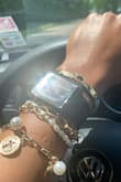 I LOVE this bracelet; at first, I didn't realize the cross and images of mary + baby Jesus, which makes me love it even more. I wear it every day to accentuate my apple watch. I get so many compliments!! - Jasmine J.