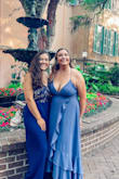 I loved the color! It was very flowy and I loved how it tied in the back. I have a larger bust so I needed to use double-sided tape but otherwise, it's a great dress. - Taylor C.