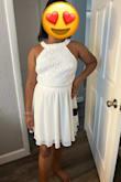 I purchased this dress for my daughter . fits perfect and true to size
is very pretty Can't wait for her to wear it on her 5th grade graduation
This was just a try on **** - Zuleyka S.