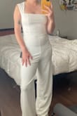 The shoulder piece is really beautiful but I just wasn't tall enough for this. It also made my stomach area look very bad and is a bit see-through. Ended up returning. - Breeanna