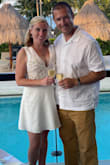 The dress fits nice and looks good on. But the design on the top was already fraying when it arrived. - Stephanie W.