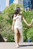 Perfect length and size. I wore it for my engagement shoot, got a lot of compliments on the dress! - Kia F.