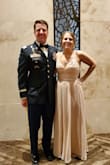 Sized up (I'm usually small) based on the reviews and was happy I did! Beautiful back on this dress and was great for the ball I attended. I added a decorative belt that I got on Etsy to the dress, but I felt pretty in it. I recommend! - Lauren R.