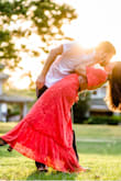 I got this dress for engagement pictures and it is seriously so stunning. I've gotten endless compliments on the material and color. I'm 5'1 so it's no surprise a maxi dress is long on me, but I can wear my tall heels and it is off the ground enough. I'll probably take it to get tailored so I can wear it more often. I am obsessed! - Carolyn M.