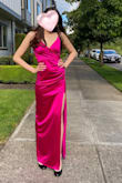 My daughter wore it to her prom and it was perfect for her. Soft material and shiny. - Cindy S.