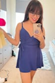 I'm a small person so It fit me perfect! 
Very pretty. I wore it for my husband graduation. - Angeles R.