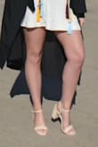 These look super cute on, but they're not the highest quality. I wore them for my college graduation for 6 hours and my feet were hurting by the end of the day, but they were fine for a few hours. I wear a size 10.5 in Nike and the 10 fits perfectly. - Claire G.