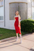 I love it!!! So cute and fits perfectly not to mention it got here quickly too. Looks just as the picture does. I used it for some graduation photos and it's just so pretty. We call the Vanessa Hudgins dress because it reminds us of her. It's a little flowy but nothing too crazy and I dont worry about anyone being a looky lol with it - Coralynn C.