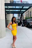 This was perfect for my birthday party. I have it in red and yellow. Tight yet moveable. I wear a Misses Kisses bra contraption underneath. - Melissa V.