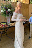 We eloped and I never had a wedding dress, this one was perfection! I got so many compliments on it! I did use tape to keep the front closed when I brought my arms forward, but that's just a personal preference. - Celia F.