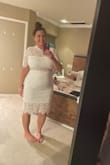 This dress was almost perfect! It's just not made for bustier gals/broader shoulders. It was so cute otherwise but had to return as I could not fully zip up over my chest and I also have broader shoulders which didn't help the zip situation. - Mallory M.