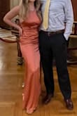 I absolutely loved this dress and got lots of compliments for the formal wedding I attended! Classy and comfortable. My friends are already asking to borrow it.  I'm 5'5 and wore 2.5' heels and it was slightly too long, I would wear 3' heels in the future! - Kathleen C.