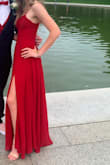 This dress was perfect for my senior prom! The fit was flawless, I ordered a small and it was not too tight at all. It's a little long but fine with heels. The straps are adjustable and I loved the feel of the fabric. In love with this dress! - Beverly D.
