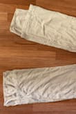 Pants were good to wear for one time. After washing and AIR drying the pants, the top layer shrunk to above the lining. The pants are absolutely unwearable now. Very disappointed in the terrible quality of the pants after only washing them. - Sami B.