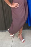 Usually a 9 or 9.5 in sneakers but size down to a 8.5 for heels usually. Surprisingly comfy and very cute. Wore for most of the day at a wedding and no blisters. - Samantha M.