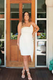 BRIDES, YOU NEED THIS DRESS! Wore this dress for my bridal shower and I LOVED it! So flattering and comfortable. I'm usually between small and medium, the small fit PERFECT. The top stayed secure most of the day. Wish it had been in stock for my bachelorette weekend because it would've been perfect for that as well. (Shoes in the photo are also Lulu's) - Izzy A.