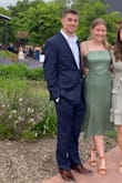 I loved the color of the dress, length, and overall fit. The size recommended thing told me to get a M which overall I agreed with. I have small breast though, so I did have to pin the top which took away from the cowl neck, but I still liked how it looked. - Lauren B.