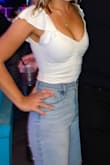 I absolutely love this bodysuit. The material is stretchy and perfectly hugs my curves. This bodysuit would go well with so many different summer outfits - Megan R.