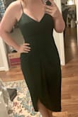 This dress fits in all the right places. If you are bigger chested it can have some cleavage. I had recently lost 20 pounds so it felt good to put on this dress. - Kendra S.